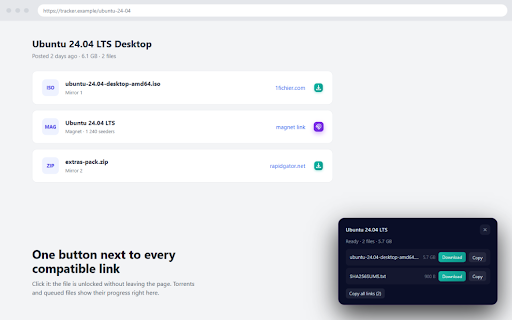 World-Debrid :: Unlock links, torrents and magnets from 70+ file hosts in one click, right from your browser.