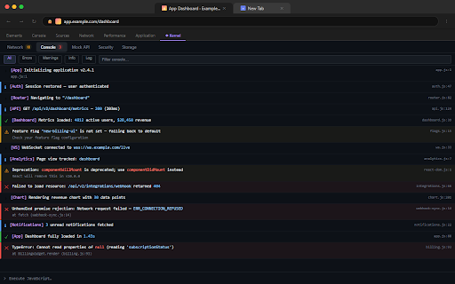 Kernel DevTools :: Built-in developer tools for Kernel Browser — console, network, DOM, storage, CSS inspector, and more.