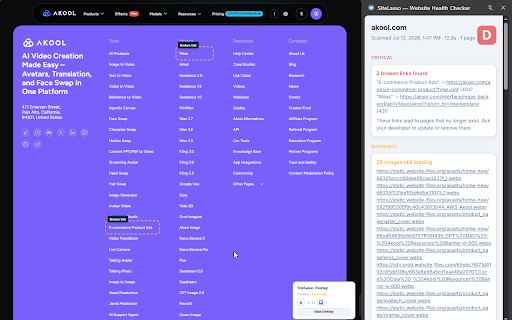 SiteLasso — Is your website actually working? :: Check if your website is actually working. Find broken links, dead forms, and missing images — in plain English.
