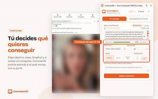 Commentli – AI LinkedIn Comments in Your Voice :: Write LinkedIn comments with AI that learns your voice. Edit, refine and post faster, always in your own style.