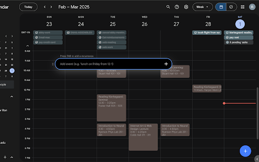 cmd + e: AI Event Creation for GCal :: AI Event Creation for Google Calendar