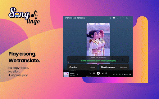 SongLingo :: Real-time translated lyrics for Spotify Web Player.