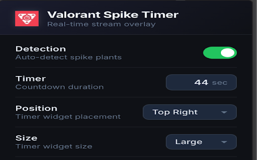 Valorant Spike Timer :: Automatically detects Valorant spike plants on stream and overlays a real-time countdown timer.