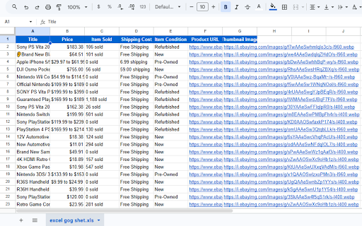 eBay Product Spy & Scraper - Product Hunting :: Instantly export eBay items data, live pricing maps, velocity sold history, shipping cost and product titles.