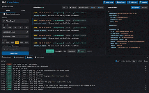 ROLE: ROO OpenSearch Log Explorer :: เครื่องมือดู Log OpenSearch แบบแยกหน้าจอ