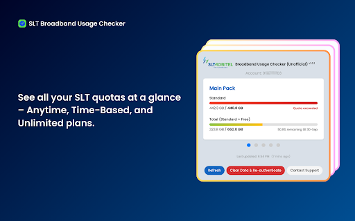 SLT Broadband Usage Checker (Unofficial) :: Check SLT Broadband usage with a single click
