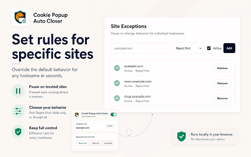 Cookie Popup Auto Closer :: Quietly rejects or removes obvious cookie consent popups while you browse.