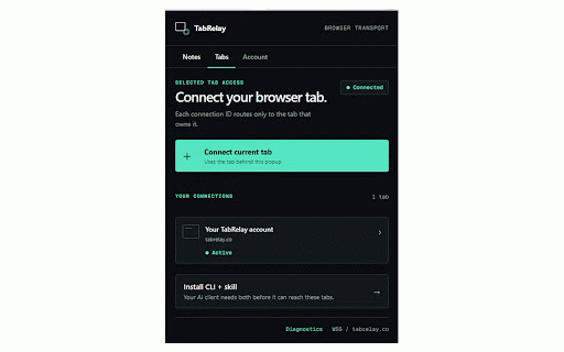 TabRelay :: Connect selected browser tabs to your AI development tools