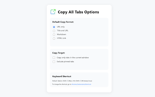 Copy All Tabs :: Copy all tab URLs in various formats