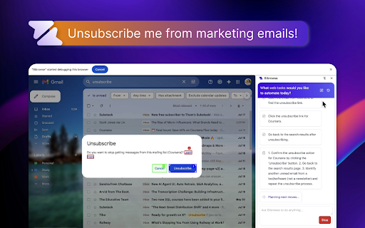 Bibrowse :: AI agent that automates any cross-site browser tasks for you. Why click when you can just ask?