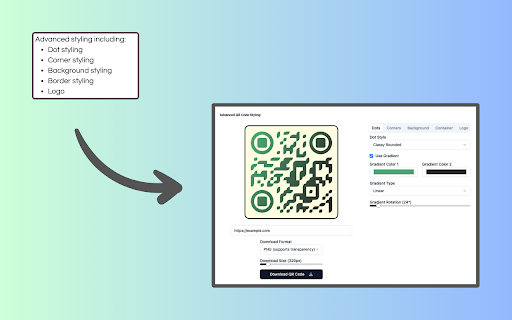 QR Code Extension :: Generate and scan QR codes with ease and style