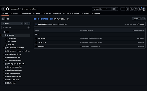 LeetCommit :: Push accepted LeetCode solutions straight to a GitHub repo, with your own notes attached.