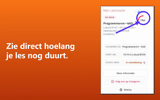 Smartschool Courses :: Toont live je lesrooster, countdowns, en studie-uren van Smartschool.