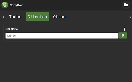 CopyBox :: Guarda y organiza fragmentos de texto fácilmente con CopyBox.