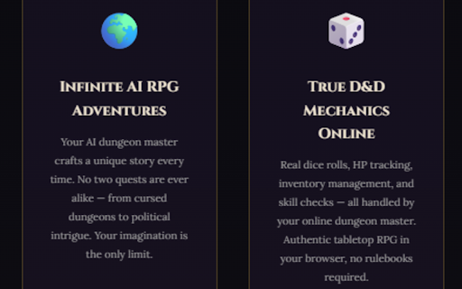 LoreMaster — AI Dungeon Master :: Play LoreMaster — your AI-powered Dungeon Master — in a Chrome side panel while browsing any website.