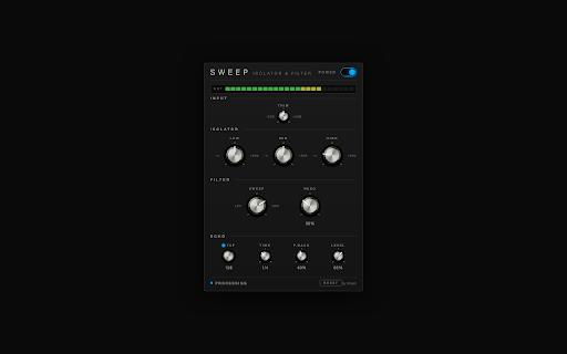 SWEEP - DJ Isolator & Filter :: Real-time DJ isolator, filter sweep, and echo effect for browser tab audio
