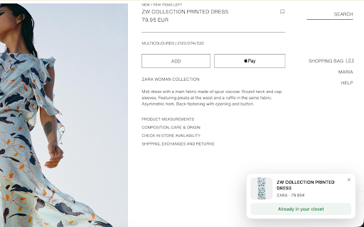 DressMe — Add to Closet :: Add any product page to your DressMe closet with one click.