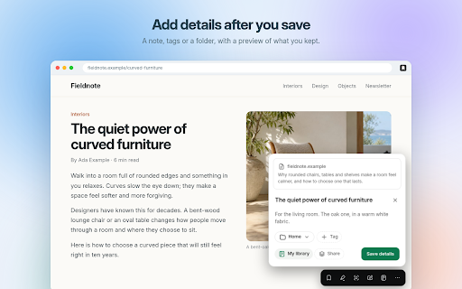 FoundKeep — Save what matters :: Save readable pages, screenshots, highlights, images and notes with original source details in a private, searchable library.