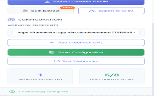 Framewrk.ai Bridge :: Extract professional profiles & contact data from LinkedIn