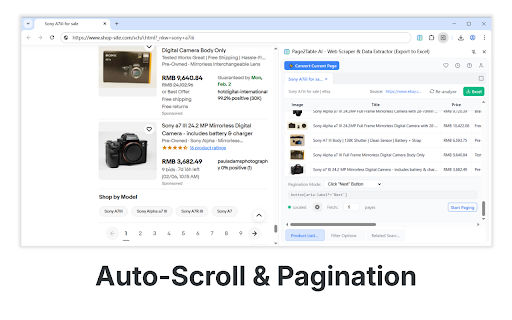 Page2Table AI - Web Scraper & Data Extractor (Export to Excel) :: One-click to intelligently convert lists and tables from any webpage into an interactive Excel data workbench.