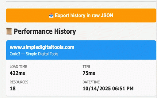Page Performance Monitor :: Measures and displays page performance metrics