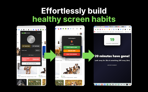 LookAway - 20 20 20 Break Reminder - Eye Health :: Improve your eye health with gentle reminders to follow the 20-20-20 rule. Look away every 20 minutes for 20 seconds.