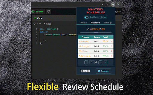 Leetcode Mastery Scheduler :: Leetcode-Mastery-Scheduler tracks your LeetCode progress and prompt you to review based FSRS