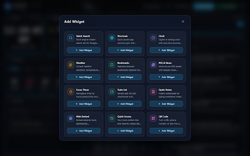 ZenithTab - New Tab Dashboard :: A customizable new tab dashboard: drag-and-drop widgets, bookmarks, news, weather, calendar, habits and dynamic wallpapers.
