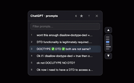 Chat Navigator :: A minimap and table of contents for long AI chats. Jump between prompts, star the ones that matter, and load the whole history.