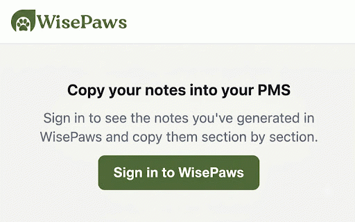 WisePaws :: Copy your WisePaws clinical notes into your practice management system.