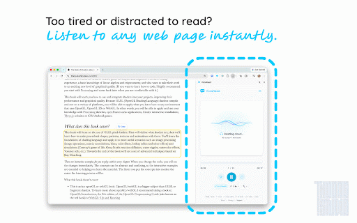 VocaRead – Read Easily :: Read web text easily and 2-3x faster with VocaRead. Uses RSVP speed reading and audio narration to help you stay focused.