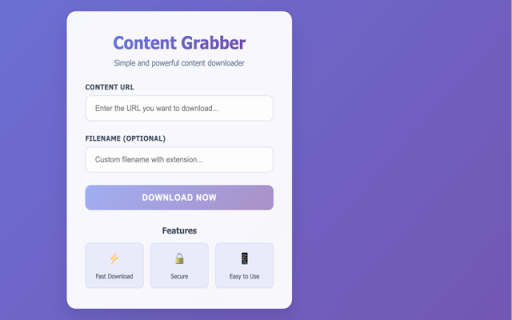 Only Content Grabber - Downloader :: Simple and modern content downloader for your browsing needs