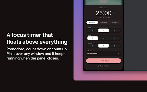 Bloomi: Habit Tracker and Focus Timer :: Daily habits, a focus timer and quiet music in Chrome's side panel. Free, with no account.