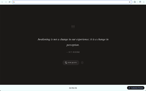 Zen New Tab :: A minimalist zen quote for every new tab