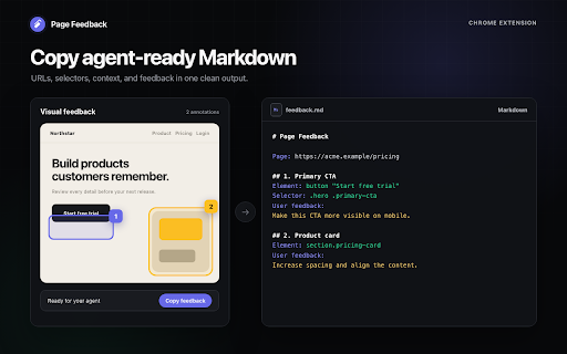 Page Feedback Annotator :: Annotate web pages and export structured Markdown feedback for any coding agent.