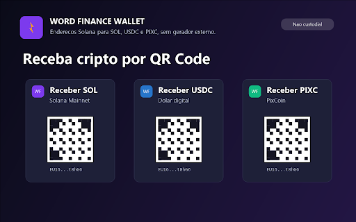 Word Finance Wallet :: Carteira digital multirrede para gerenciar ativos, enviar e receber pagamentos e conectar-se a aplicativos descentralizados.