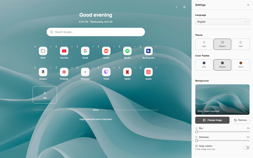 Ember Tabs :: Custom new tab page that turns your bookmarks bar into a clean dashboard.