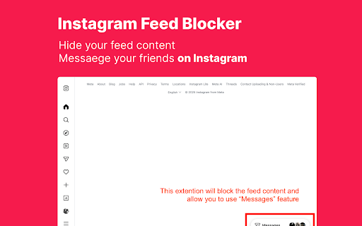 Instagram Feed Blocker :: Block Instagram feed to eliminate distractions and improve focus, while keeping Direct Messages active.
