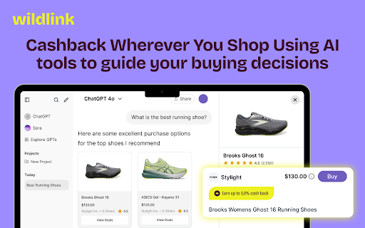 Wildlink: Smarter shopping with rewards :: Auto-apply coupons and earn rewards wherever your AI-guided journey takes you.