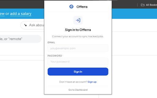 Offerra :: Scans websites for job application details and logs them.