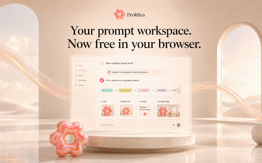 Prolifica AI Studio: Prompt Library & Workflows :: Local-first prompt library & workflow studio for ChatGPT, Claude, Gemini, Copilot and more. Save and reuse your best prompts.