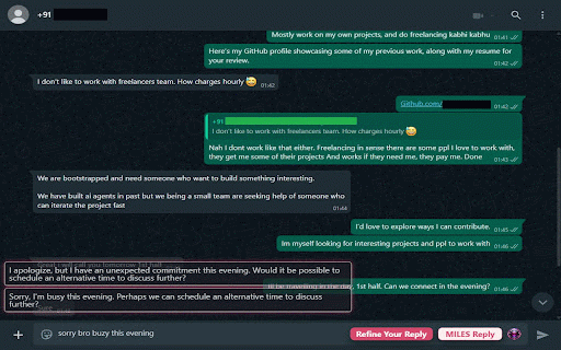 Miles 3.0 :: Write better replies. take control of the conversations.