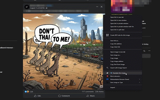 TextPhantom - OCR Overlay :: 🧠 Right-click any image → translate images