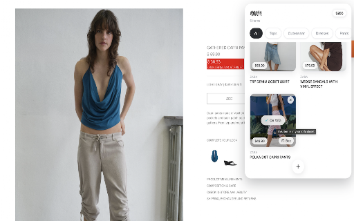 Yafa — Add to Closet :: Save products you love to your Yafa closet wishlist while you shop.