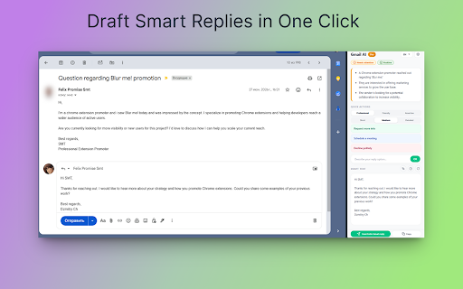 MailAI - Gmail AI Assistant & Reply :: Gmail AI assistant in your side panel. Summarize long threads & draft context-aware email replies in any language with Gemini.