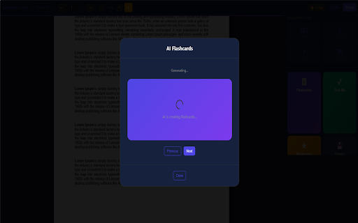 Semantic Focus :: AI-powered PDF study tool. Generate flashcards & quizzes from any document. Free: 3/day. Premium: Unlimited.