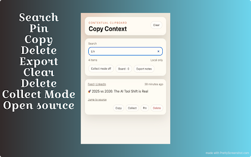 Copy Context :: A smart clipboard manager that remembers what you copied and where it came from.