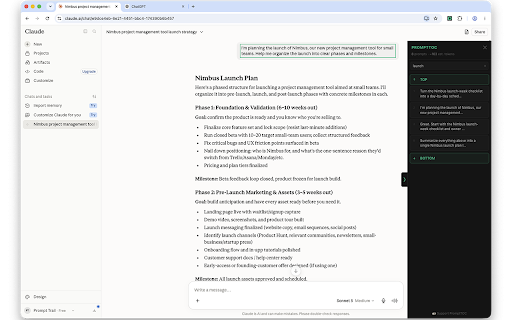 PromptTOC - ChatGPT & Claude Navigator :: Turn your AI conversations into an instant table of contents. Skip the scroll and jump directly to any prompt.