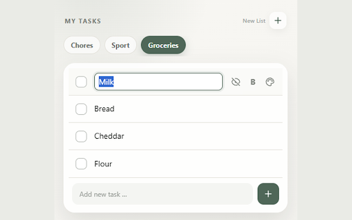 Simple ToDo List :: A clean, minimalist to-do list extension with multiple lists, drag-and-drop sorting, and local storage.