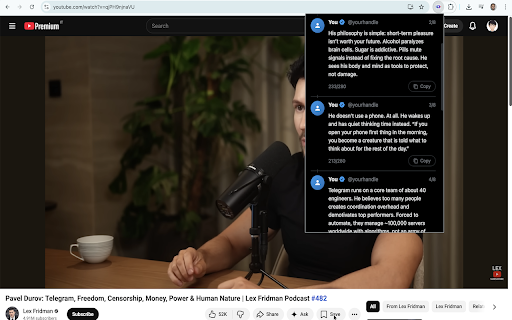 MakeThreads - YouTube to Twitter :: Generate viral Twitter threads, single tweets, and articles from YouTube videos instantly.